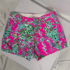Lilly Pulitzer Callahan 5" Shorts sz 4 Southern Charm Floral Holy Grail Pink